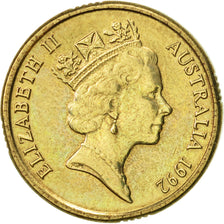 Coin, Australia, Elizabeth II, 2 Dollars, 1992, AU(55-58), Aluminum-Bronze