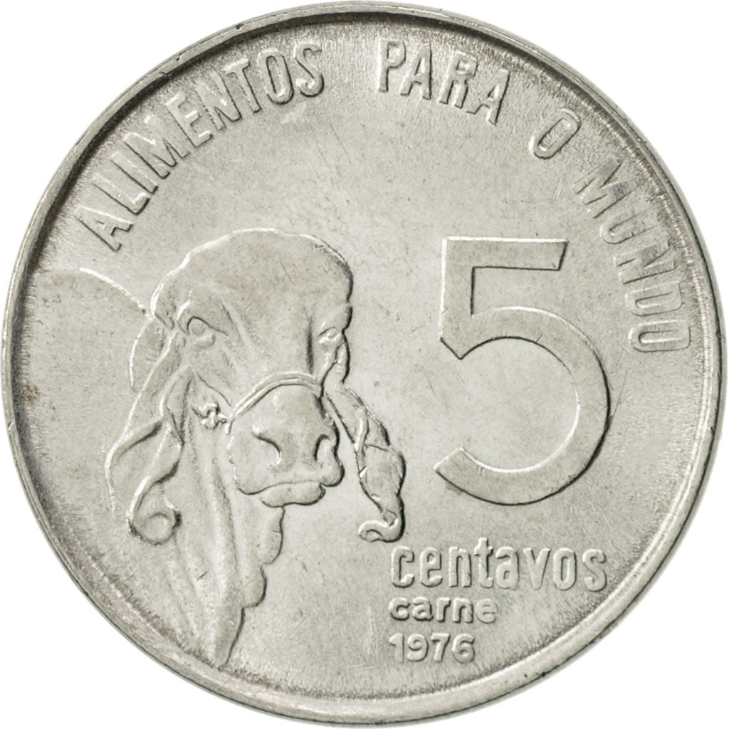 Monnaie, Brésil, 5 Centavos, 1976, SUP, Stainless Steel, KM:587.1