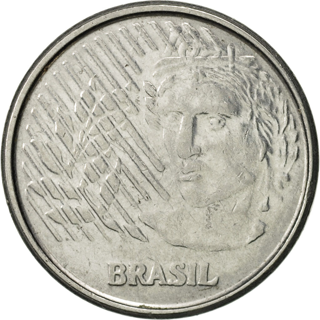 Coin, Brazil, 5 Centavos, 1997, AU(55-58), Stainless Steel, KM:632