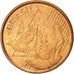 Coin, Brazil, 5 Centavos, 2011, AU(55-58), Copper Plated Steel, KM:648