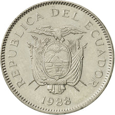 Monnaie, Équateur, 5 Sucres, Cinco, 1988, SUP+, Nickel Clad Steel, KM:91