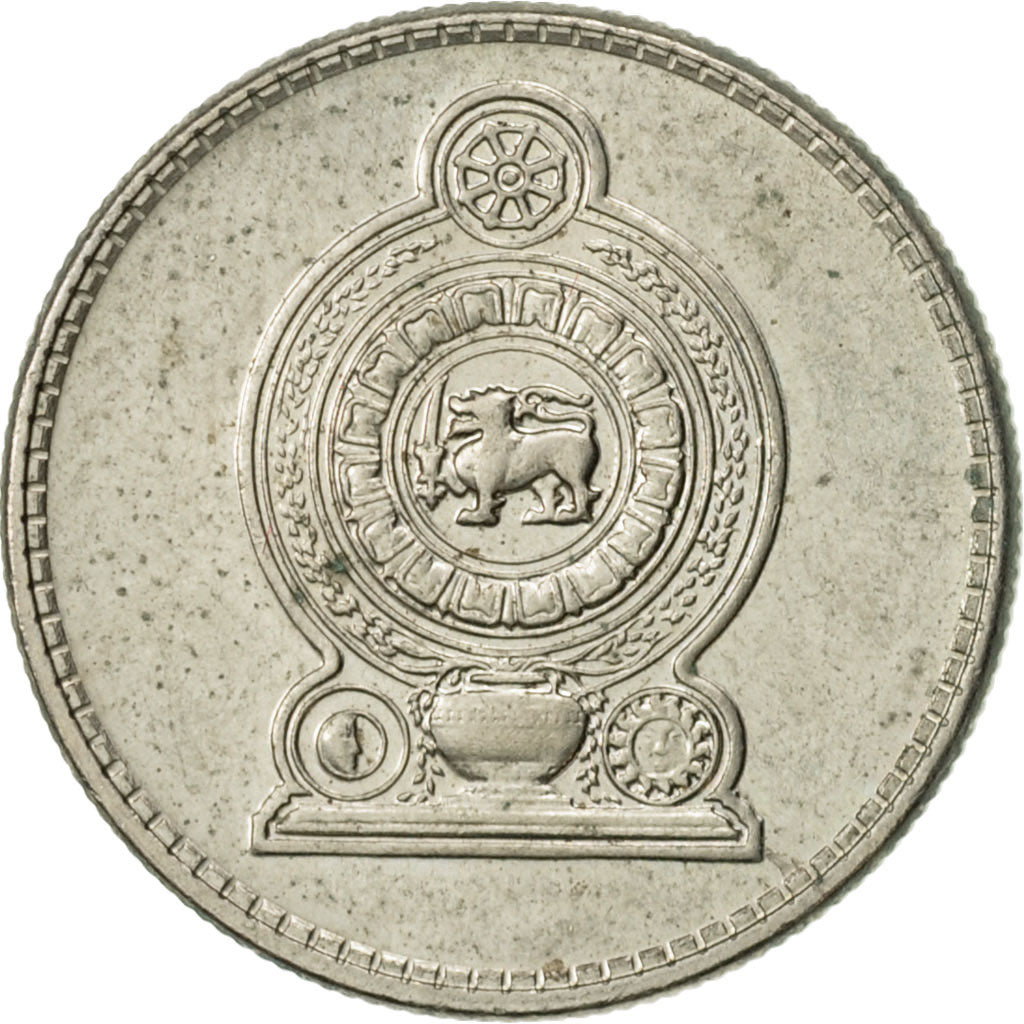 Coin, Sri Lanka, 25 Cents, 1989, AU(50-53), Copper-nickel, KM:141.2