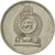 Moneta, Sri Lanka, 25 Cents, 1991, AU(50-53), Miedź-Nikiel, KM:141.2
