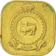 Moneda, Ceilán, Elizabeth II, 5 Cents, 1971, MBC+, Níquel - latón, KM:129
