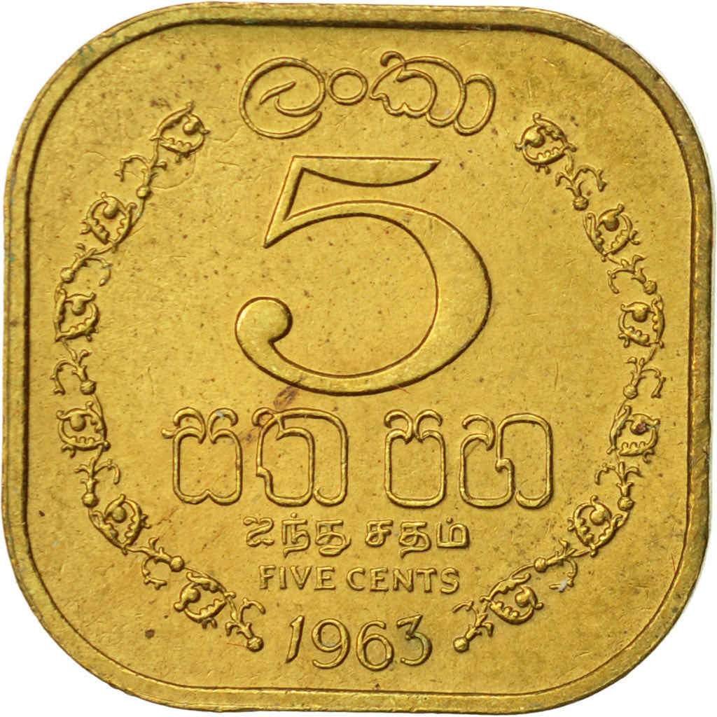 Monnaie, Ceylon, Elizabeth II, 5 Cents, 1963, SUP, Nickel-brass, KM:129
