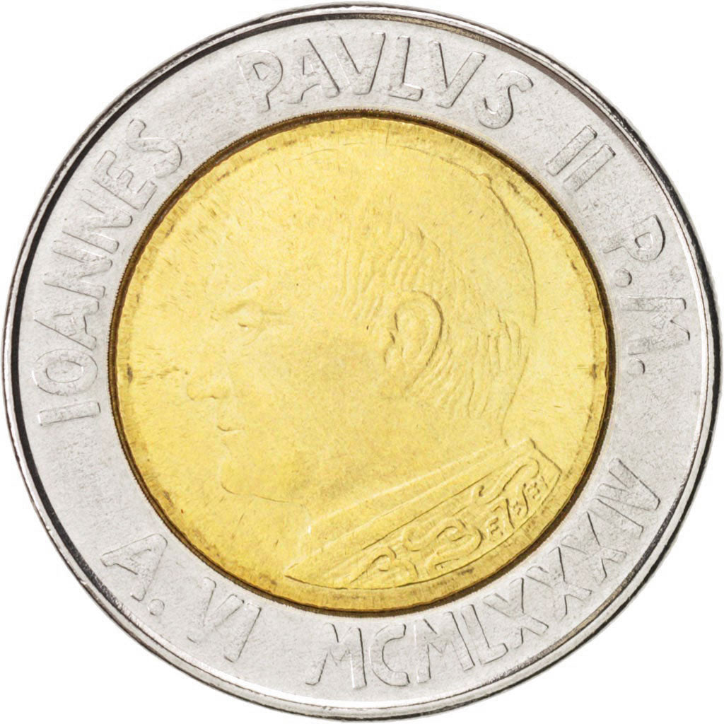 Coin, VATICAN CITY, John Paul II, 500 Lire, 1984, MS(65-70), Bi-Metallic, KM:182