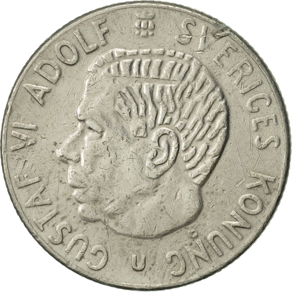 Coin, Sweden, Gustaf VI, Krona, 1969, EF(40-45), Copper-Nickel Clad Copper