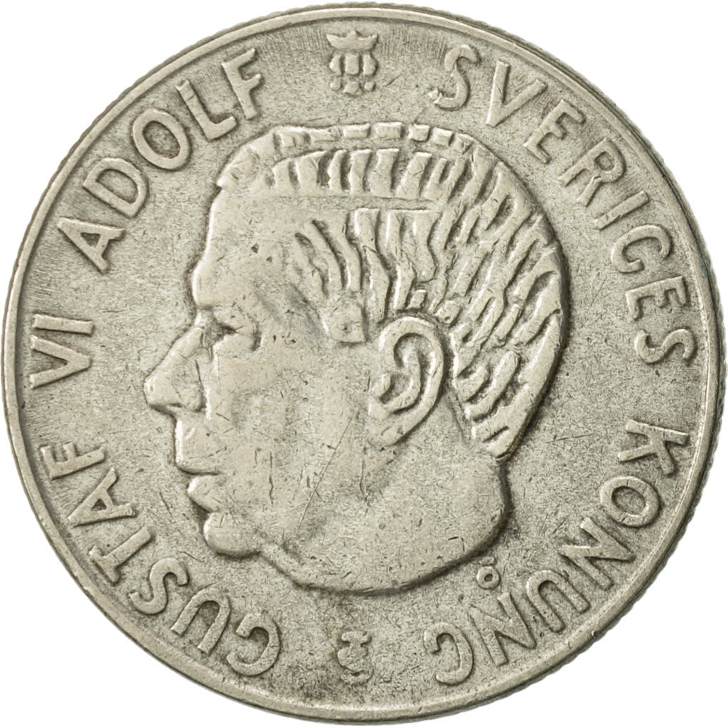 Coin, Sweden, Gustaf VI, Krona, 1958, EF(40-45), Silver, KM:826