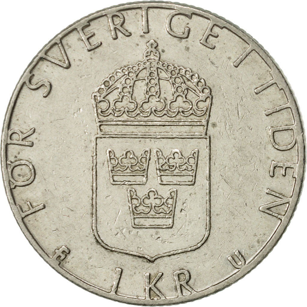 Coin, Sweden, Carl XVI Gustaf, Krona, 1980, AU(55-58), Copper-Nickel Clad