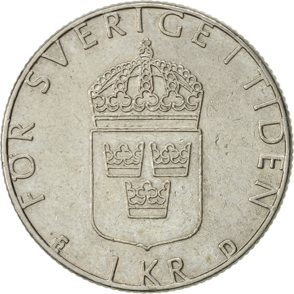 Coin, Sweden, Carl XVI Gustaf, Krona, 1987, AU(55-58), Copper-nickel, KM:852a