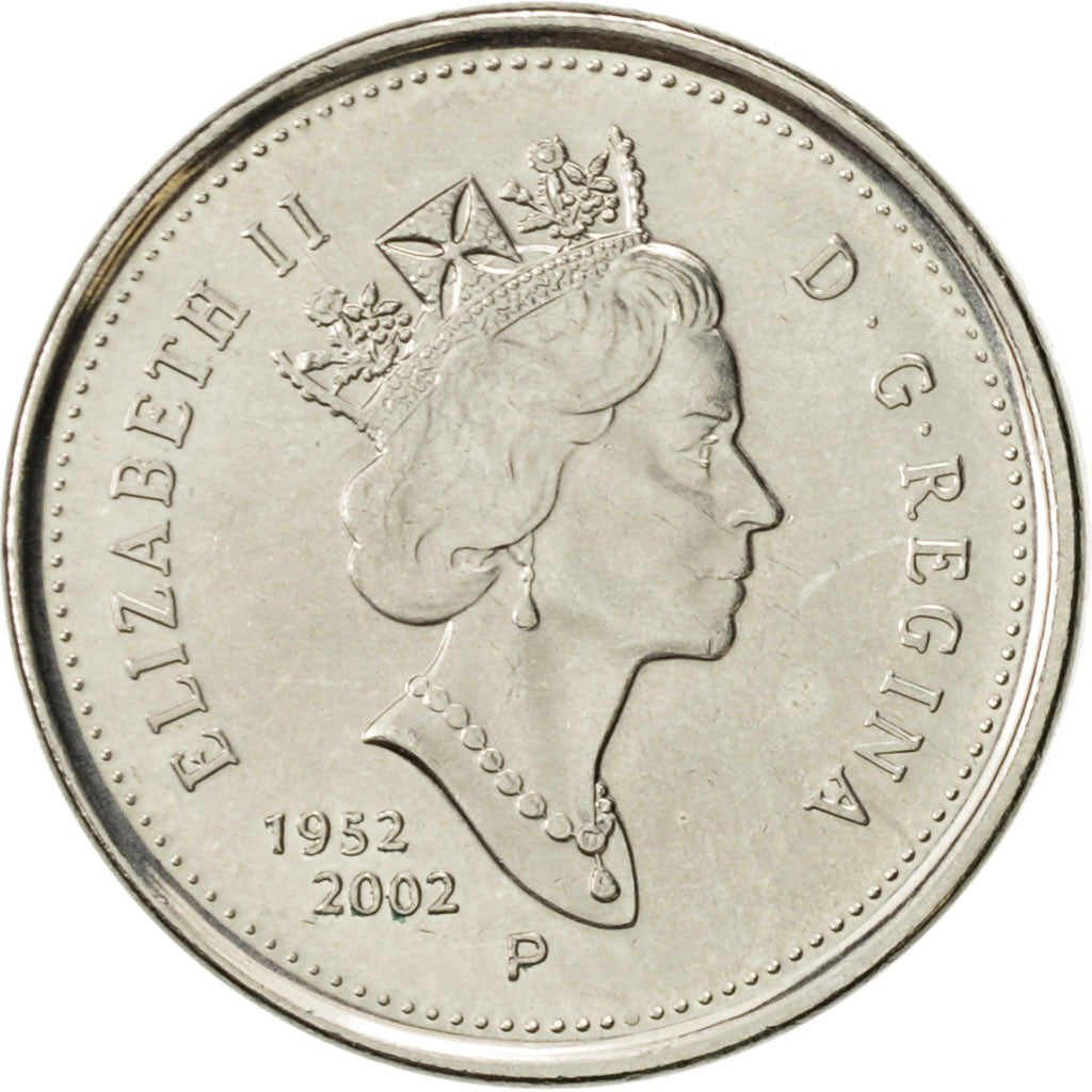 Coin, Canada, Elizabeth II, 5 Cents, 2002, Royal Canadian Mint, AU(50-53)