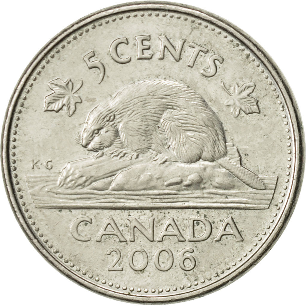 Coin, Canada, Elizabeth II, 5 Cents, 2006, Royal Canadian Mint, AU(50-53)