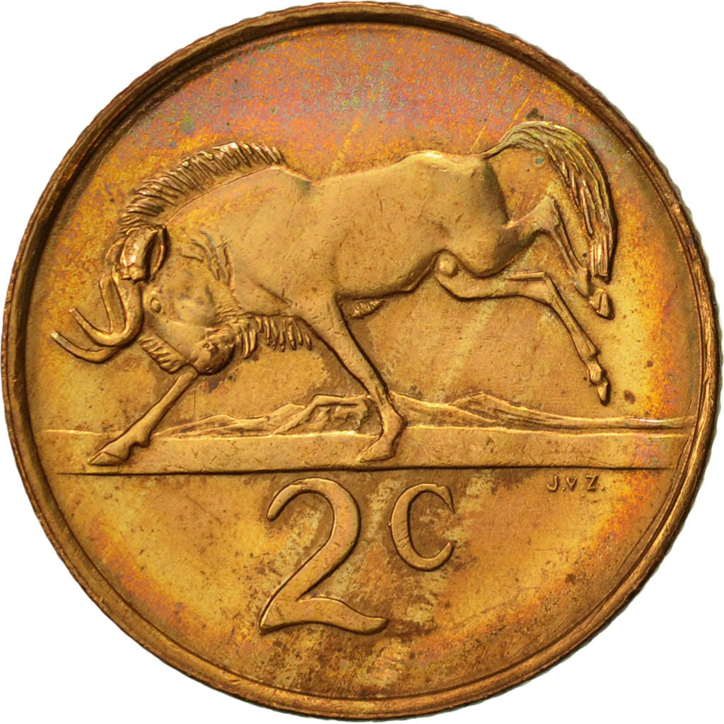 Coin, South Africa, 2 Cents, 1988, EF(40-45), Bronze, KM:83