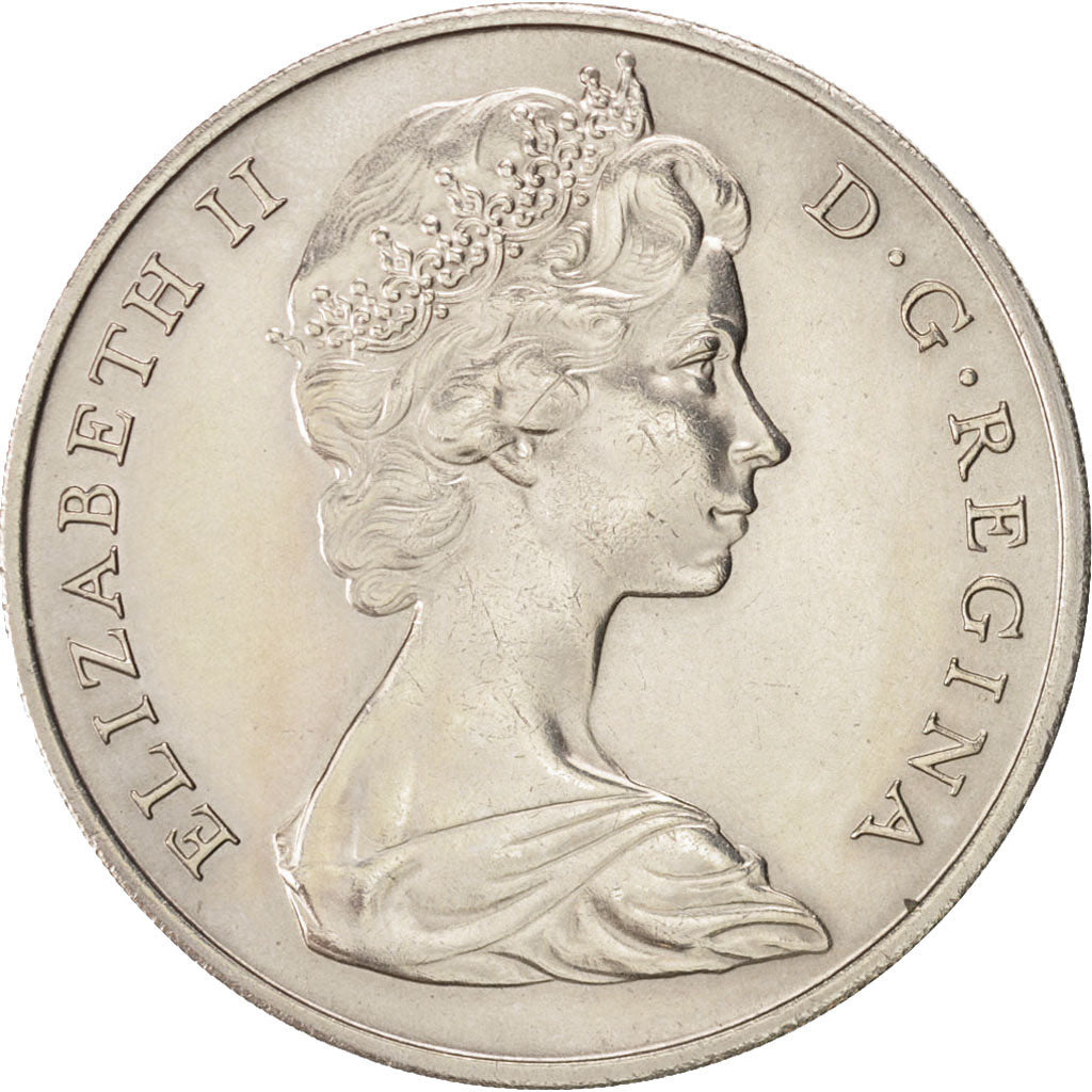 Gibraltar, Elizabeth II, Crown, 1967, KM:4