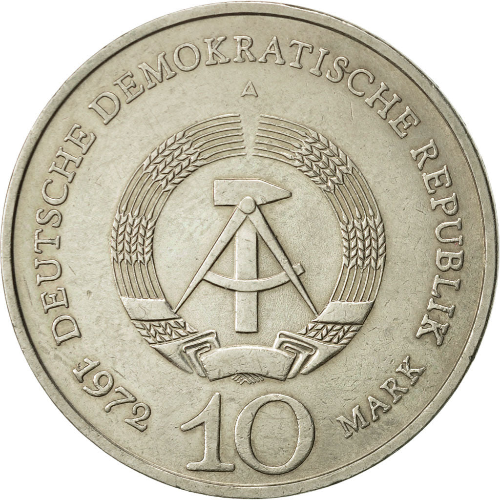 GERMAN-DEMOCRATIC REPUBLIC, 10 Mark, 1972, Berlin, EF(40-45), Copper-nickel