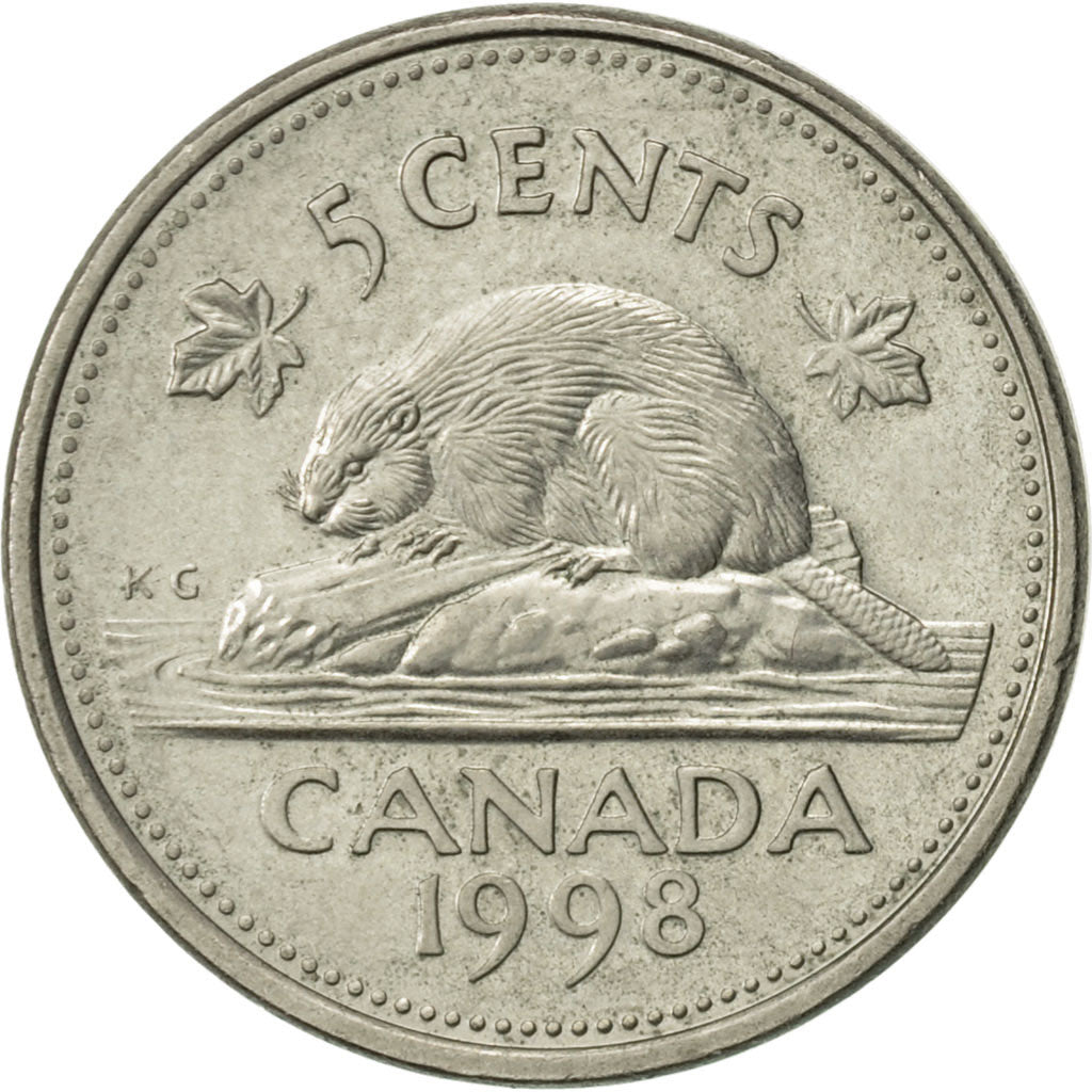 Coin, Canada, Elizabeth II, 5 Cents, 1998, Royal Canadian Mint, Ottawa