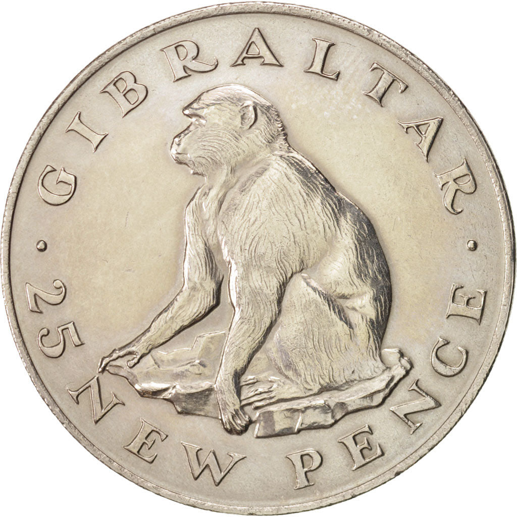 Gibraltar, Elizabeth II, 25 New Pence, 1971, KM:5