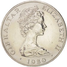 Coin, Gibraltar, Elizabeth II, Crown, 1980, British Royal Mint, MS(60-62)