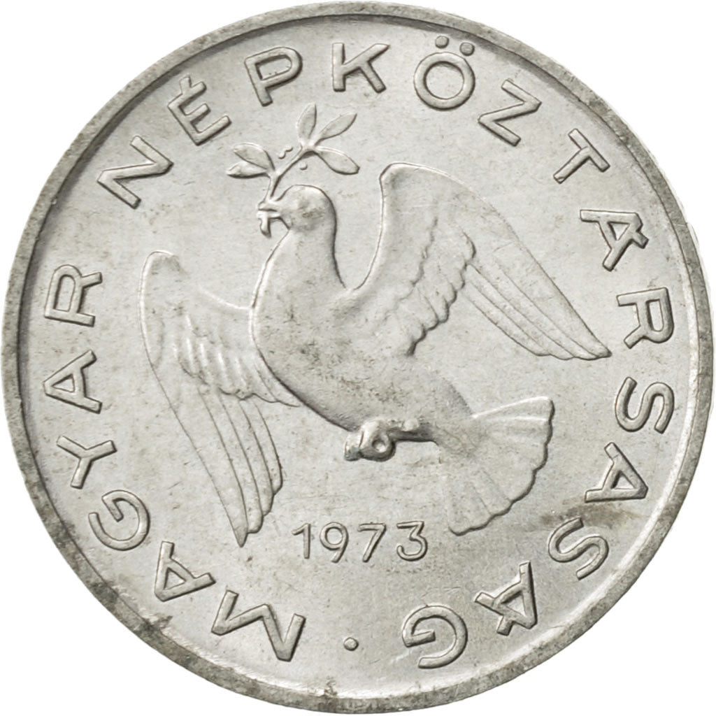 Coin, Hungary, 10 Filler, 1973, Budapest, AU(55-58), Aluminum, KM:572