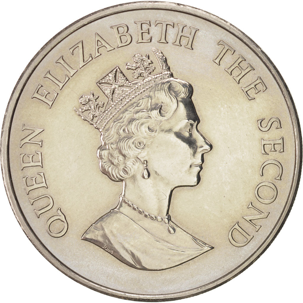 Isole Falkland, Elizabeth II, 50 Pence, 1987, SPL, Rame-nichel, KM:25