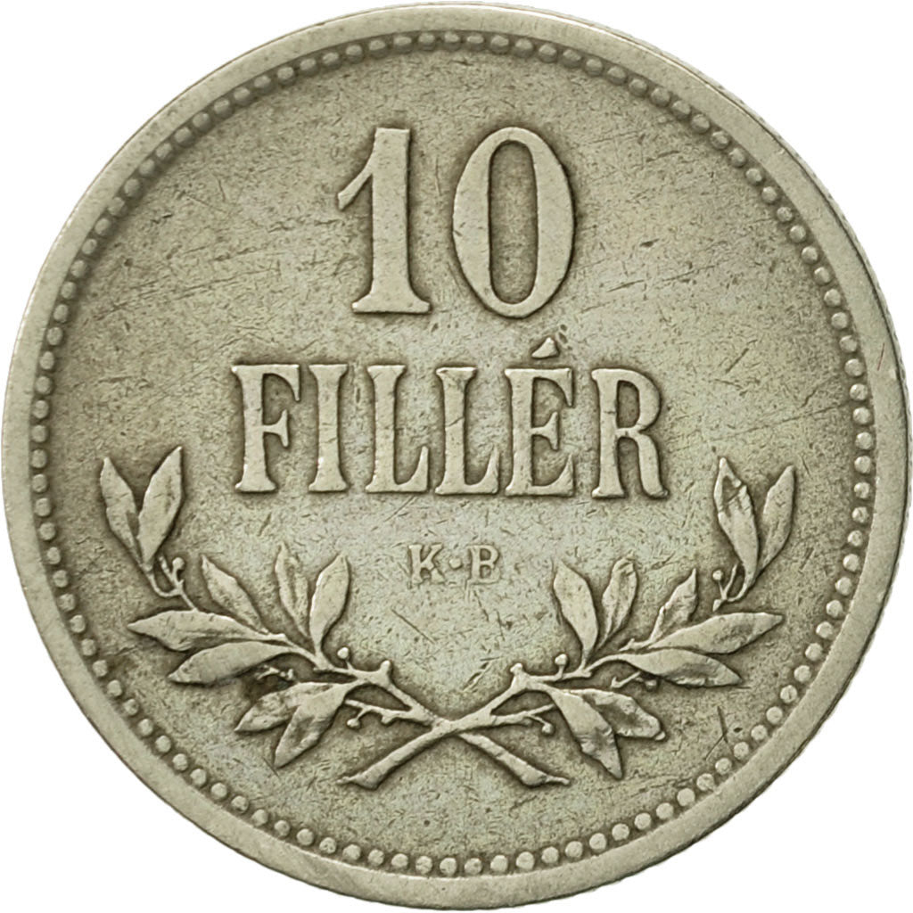 Hongrie, Franz Joseph I, 10 Filler, 1915, Kormoczbanya, TTB+