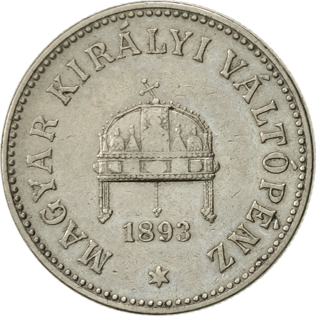 Moneda, Hungría, Franz Joseph I, 10 Filler, 1893, Kormoczbanya, MBC+, Níquel