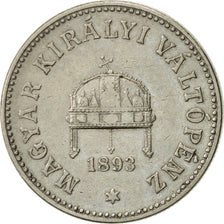Moneda, Hungría, Franz Joseph I, 10 Filler, 1893, Kormoczbanya, MBC+, Níquel