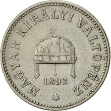 Münze, Ungarn, Franz Joseph I, 10 Filler, 1893, Kormoczbanya, SS+, Nickel