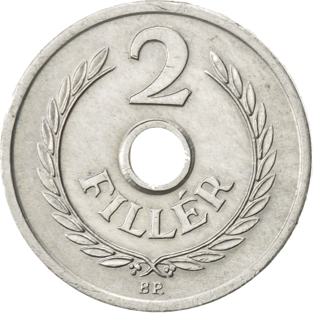 Coin, Hungary, 2 Filler, 1971, Budapest, AU(55-58), Aluminum, KM:546