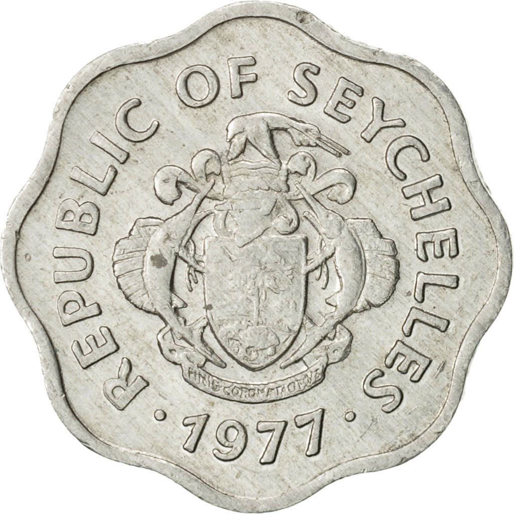 Coin, Seychelles, 5 Cents, 1977, British Royal Mint, AU(55-58), Aluminum, KM:31