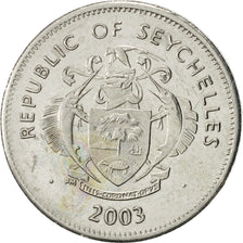 Münze, Seychelles, 25 Cents, 2003, Pobjoy Mint, SS+, Nickel Clad Steel, KM:49a