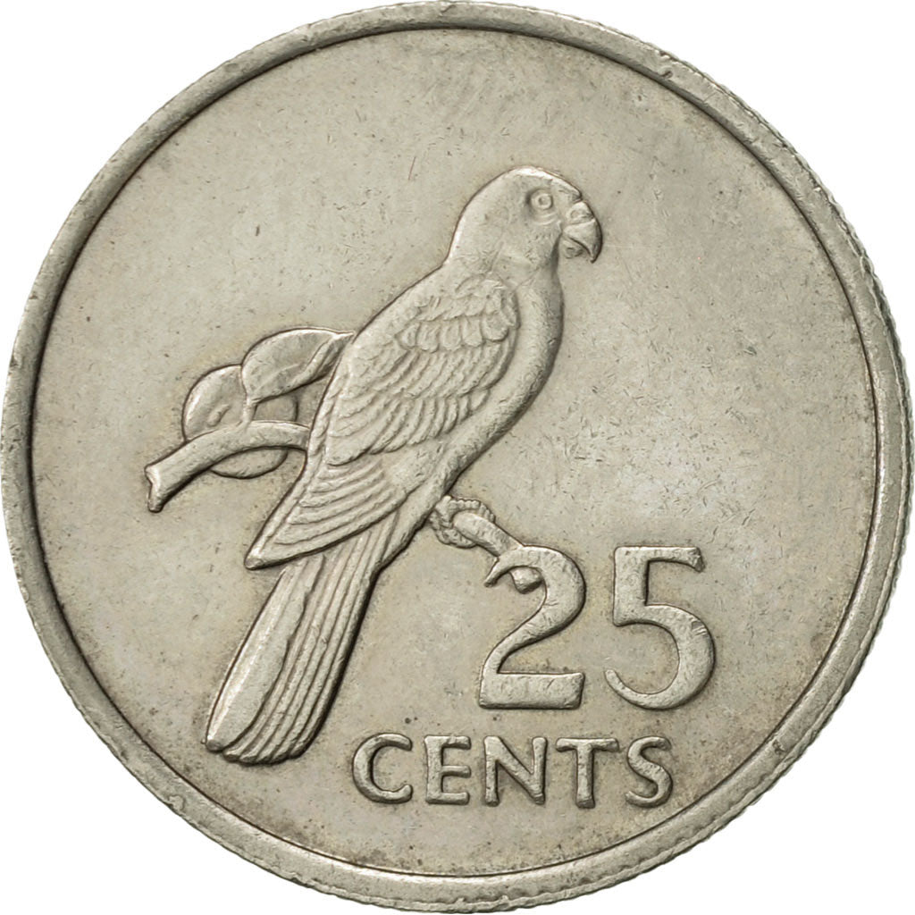 Coin, Seychelles, 25 Cents, 1977, British Royal Mint, AU(50-53), Copper-nickel