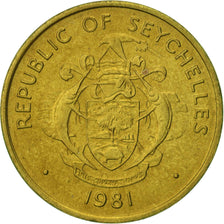 Seychelles, 5 Cents, 1981, British Royal Mint, MBC, Latón, KM:43