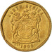 Moneda, Sudáfrica, 10 Cents, 1996, MBC+, Bronce chapado en acero, KM:161