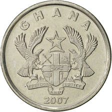 Ghana, 10 Pesewas, 2007, AU(55-58), Nickel Clad Steel, KM:39