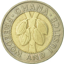 Moneda, Ghana, 100 Cedis, 1997, MBC, Bimetálico, KM:32