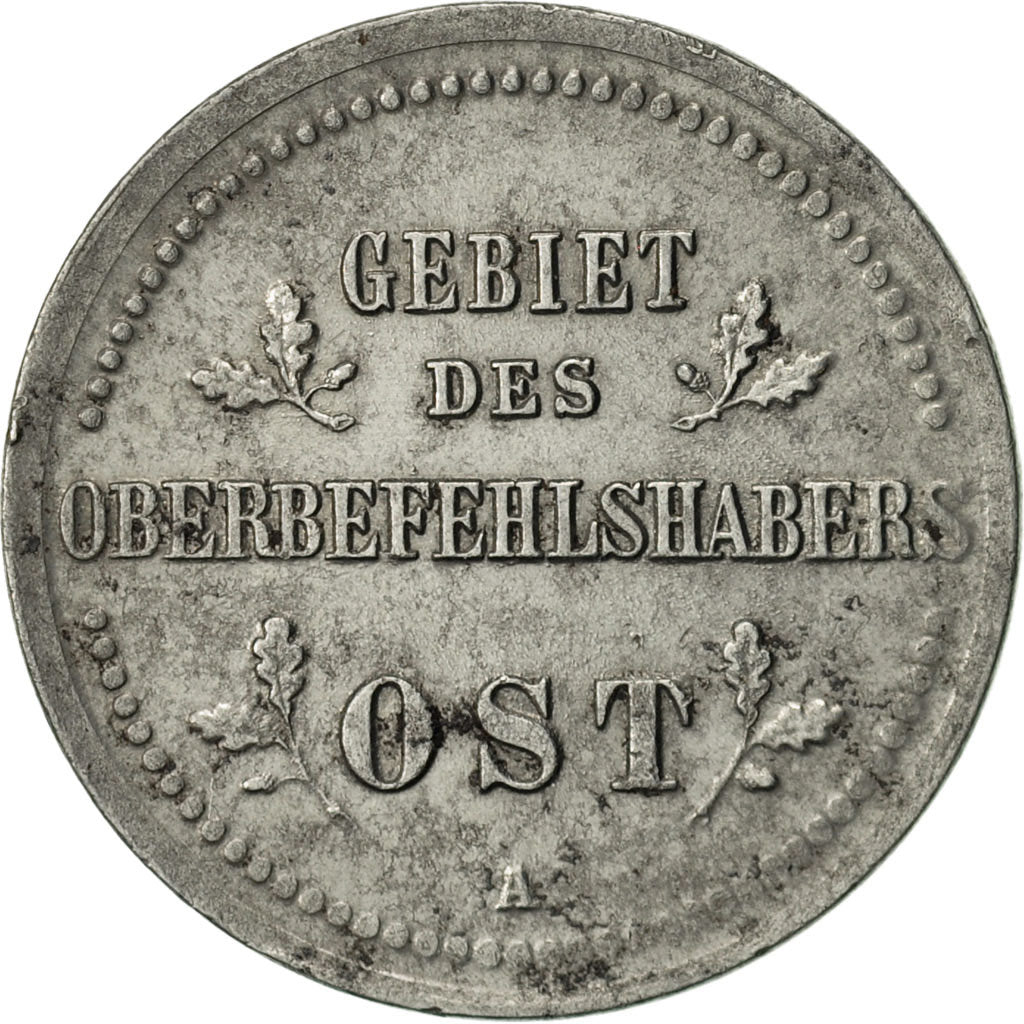 GERMANY - EMPIRE, Wilhelm II, 2 Kopeks, 1916, Berlin, AU(50-53), Iron, KM:22