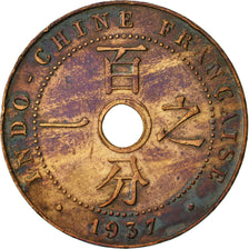 FRENCH INDO-CHINA, Cent, 1937, Paris, VF(30-35), Bronze, KM:12.1