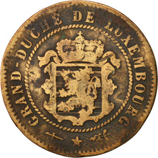 Luxembourg, William III, 5 Centimes, 1854, Utrecht, TB, Bronze, KM:22.1