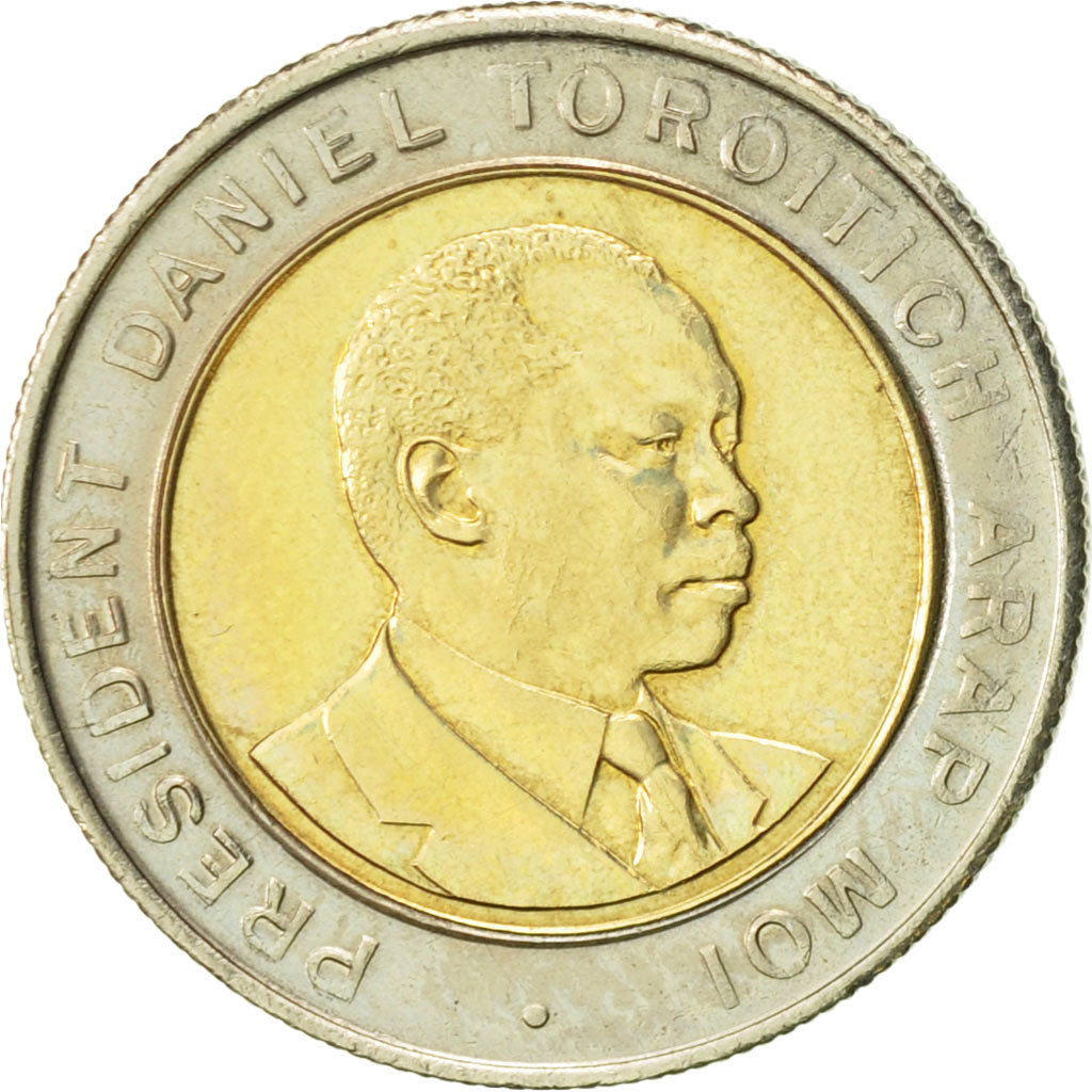 Moneta, Kenya, 5 Shillings, 1997, British Royal Mint, BB+, Bi-metallico, KM:30