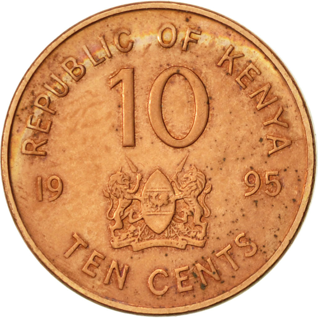 Monnaie, Kenya, 10 Cents, 1995, TTB, Brass plated steel, KM:31