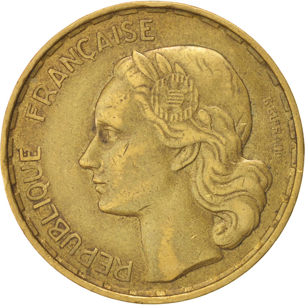 Francia, Guiraud, 50 Francs, 1953, Paris, BB, Alluminio-bronzo, KM:918.1, Gad...