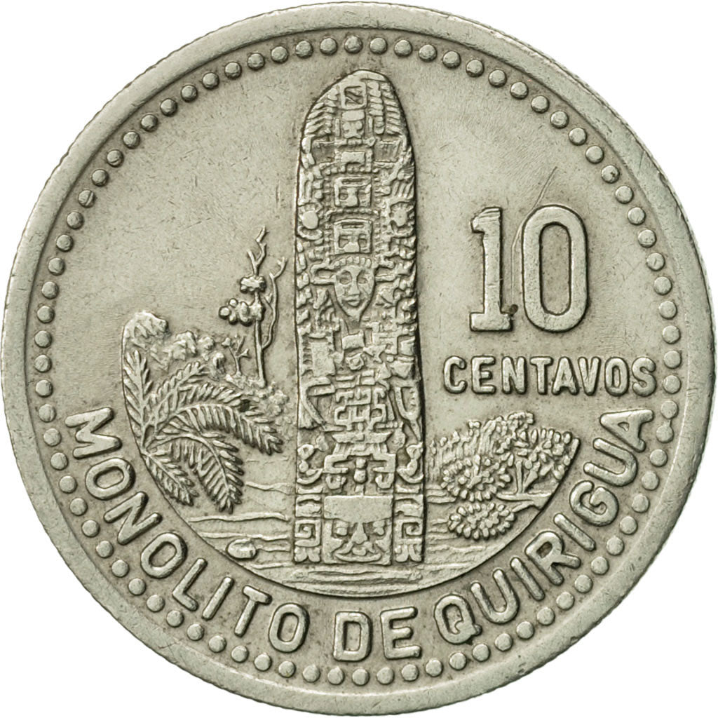 Coin, Guatemala, 10 Centavos, 1992, AU(55-58), Copper-nickel, KM:277.5