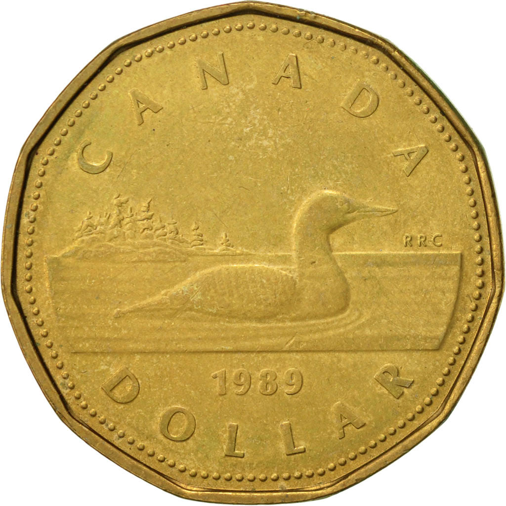 Coin, Canada, Elizabeth II, Dollar, 1989, Royal Canadian Mint, Ottawa