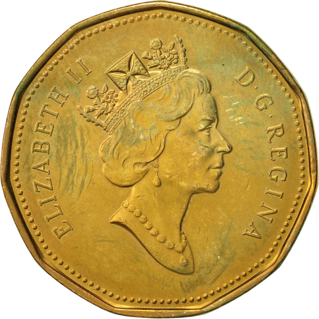 Coin, Canada, Elizabeth II, Dollar, 1990, Royal Canadian Mint, Ottawa