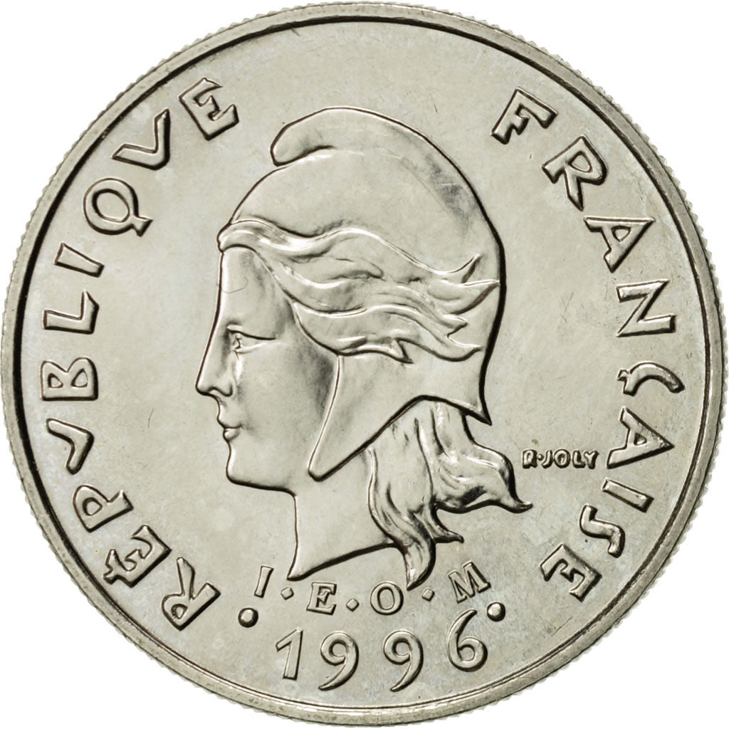 Münze, Neukaledonien, 10 Francs, 1996, Paris, VZ, Nickel, KM:11