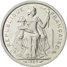 Coin, New Caledonia, Franc, 1989, Paris, MS(60-62), Aluminum, KM:10