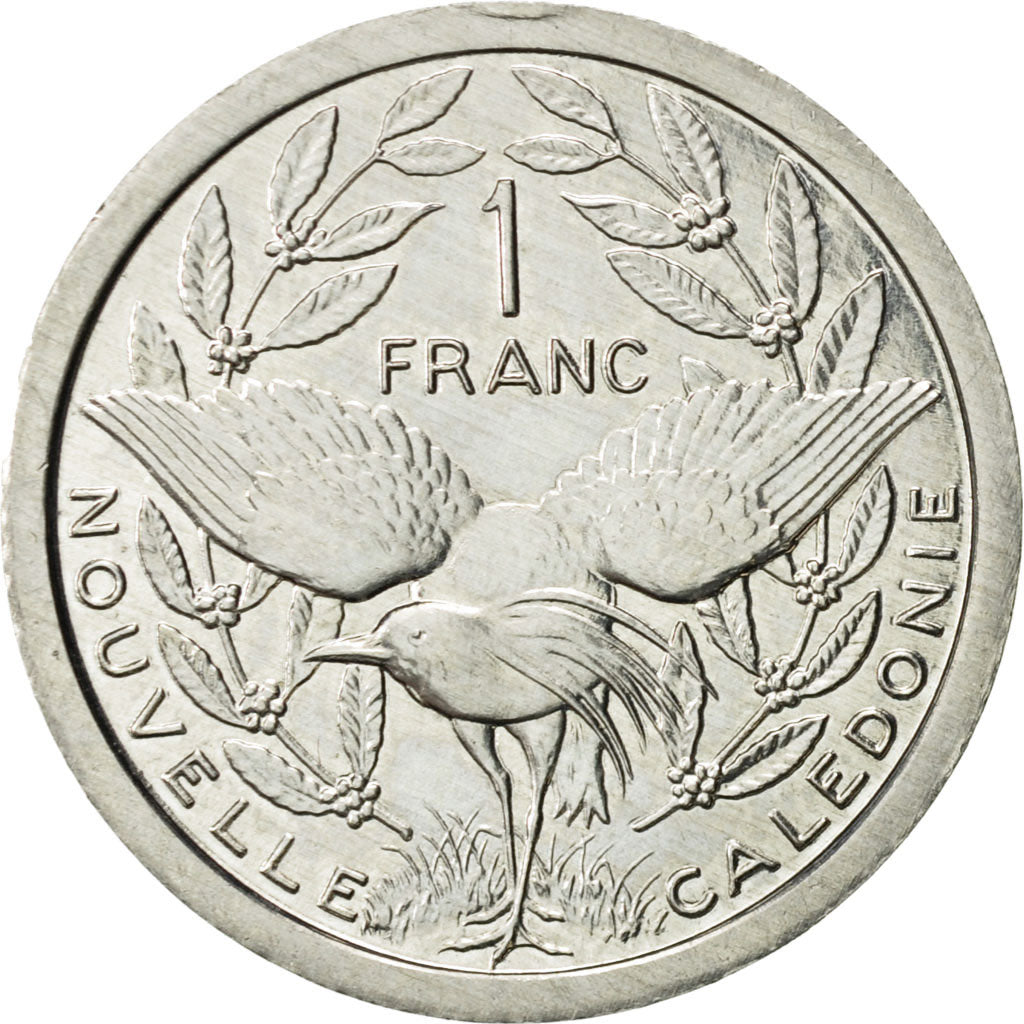 Coin, New Caledonia, Franc, 1989, Paris, MS(60-62), Aluminum, KM:10