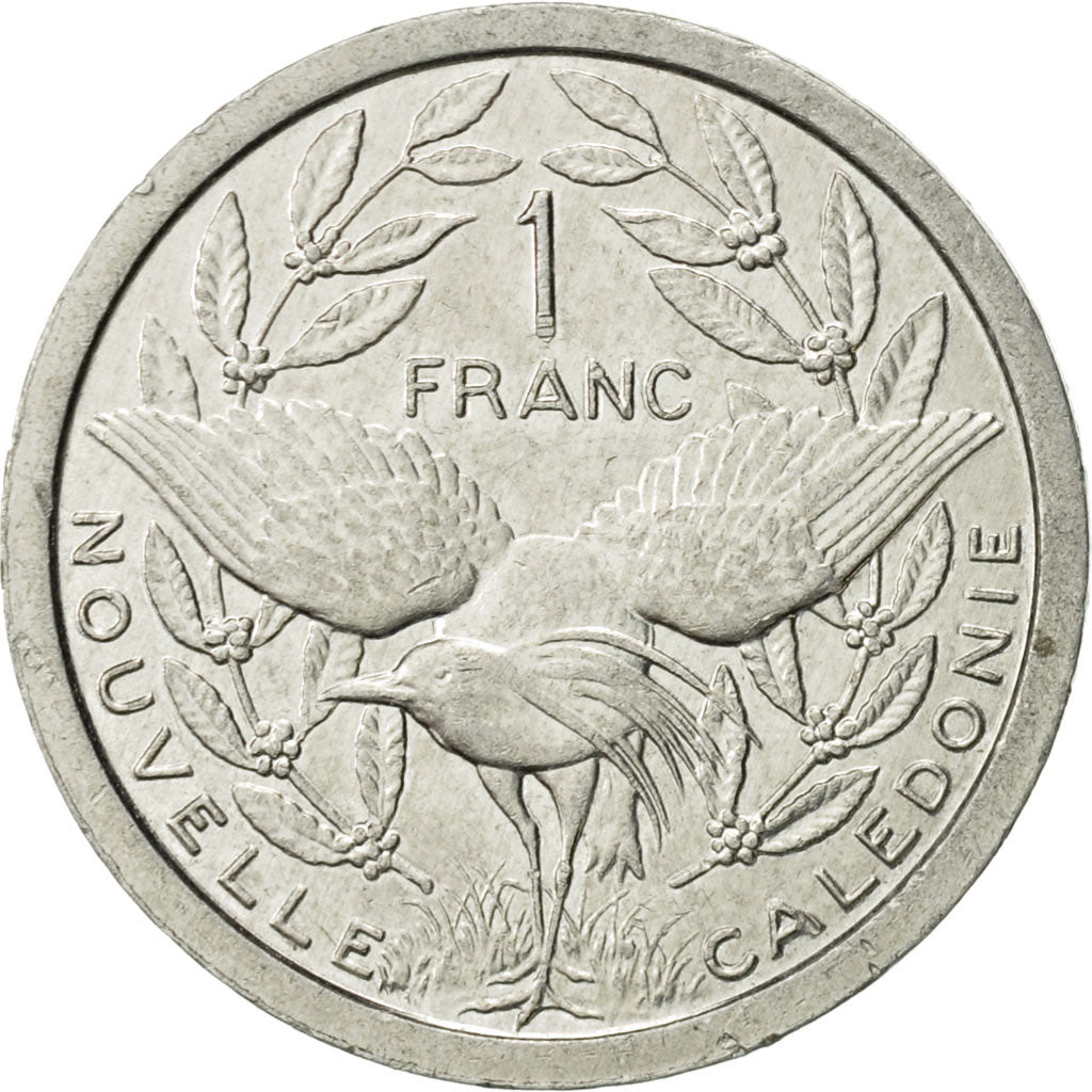 Coin, New Caledonia, Franc, 1991, Paris, AU(55-58), Aluminum, KM:10