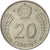 Moneta, Węgry, 20 Forint, 1983, Budapest, EF(40-45), Miedź-Nikiel, KM:630